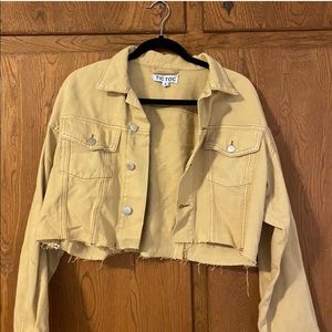 Yellow Jean Jacket Cropped